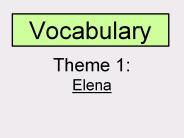 Vocabulary