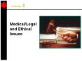 Medical/Legal and Ethical Issues PowerPoint PPT Presentation