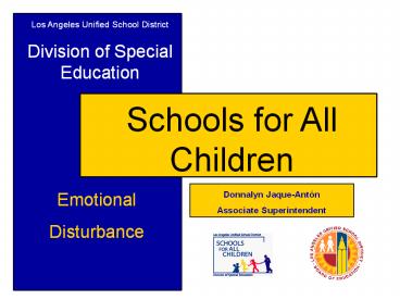 Emotional Disturbance