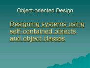 Object-oriented Design