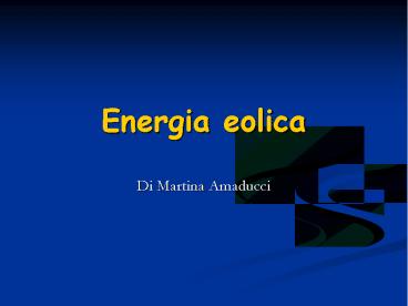 Energia eolica