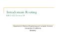 Intradomain Routing EECS 122: Lecture 10 PowerPoint PPT Presentation