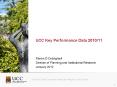 UCC Key Performance Data 2010/11 PowerPoint PPT Presentation