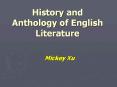 History and Anthology of English Literature PowerPoint PPT Presentation