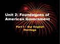 Unit 2: Foundations of American Government PowerPoint PPT Presentation