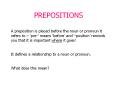 PREPOSITIONS PowerPoint PPT Presentation