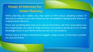 Power of Attorney For Estate Planning