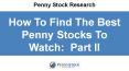 How To Find The Best Penny Stocks To Watch:  Part II PowerPoint PPT Presentation