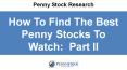 How To Find The Best Penny Stocks To Watch:  Part II (1) PowerPoint PPT Presentation