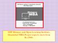 IMT Distance and Open Learning Institute, Ghaziabad MBA Project reports starts from Rs.1500/- PowerPoint PPT Presentation