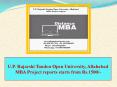 U.P. Rajarshi Tandon Open University, Allahabad MBA Project reports starts from Rs.1500/- PowerPoint PPT Presentation