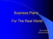 Business Plans