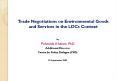Trade Negotiations on Environmental Goods and Services in the LDCs Context PowerPoint PPT Presentation
