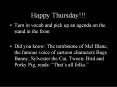 Happy Thursday!!! PowerPoint PPT Presentation