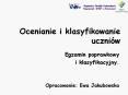 Ocenianie i klasyfikowanie uczni PowerPoint PPT Presentation