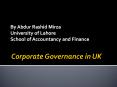 Corporate Governance in UK PowerPoint PPT Presentation