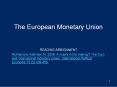 The European Monetary Union PowerPoint PPT Presentation