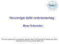 Sovereign debt restructuring