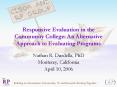 Responsive Evaluation in the Community College: An Alternative Approach to Evaluating Programs PowerPoint PPT Presentation
