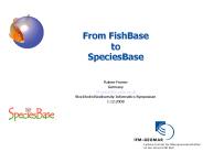 From FishBase to SpeciesBase