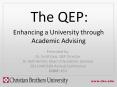 Enhancing a University through Academic Advising PowerPoint PPT Presentation