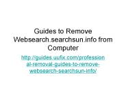 Guides to remove websearch.searchsun.info from computer