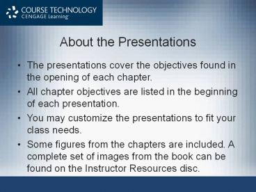 About the Presentations
