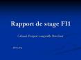 Rapport de stage FI1 PowerPoint PPT Presentation