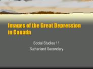 Images of the Great Depression in Canada