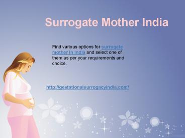Surrogate Mother in India