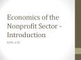 Economics of the Nonprofit Sector - Introduction PowerPoint PPT Presentation