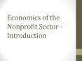 Economics%20of%20the%20Nonprofit%20Sector%20-%20Introduction PowerPoint PPT Presentation