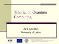 Tutorial on Quantum Computing PowerPoint PPT Presentation