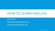 English Learning Course