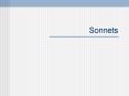 Sonnets PowerPoint PPT Presentation