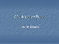 AP Literature Exam PowerPoint PPT Presentation