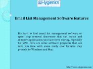 Email List Management Software features