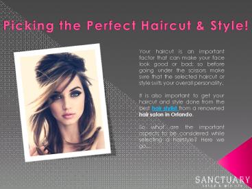 Picking the Perfect Haircut & Style!