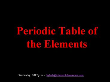 Periodic Table of the Elements