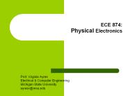ECE 874: Physical Electronics