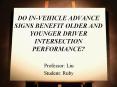 DO IN-VEHICLE ADVANCE SIGNS BENEFIT OLDER AND YOUNGER DRIVER INTERSECTION PERFORMANCE? PowerPoint PPT Presentation
