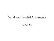 Valid and Invalid Arguments