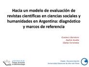 Hacia un modelo de evaluaci