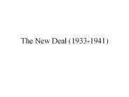 The New Deal (1933-1941)