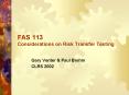 FAS 113 Considerations on Risk Transfer Testing PowerPoint PPT Presentation