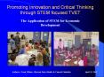Promoting Innovation and Critical Thinking through STEM focused TVET PowerPoint PPT Presentation