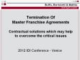 Termination Of Master Franchise Agreements Contractual solutions which may help to overcome the critical issues PowerPoint PPT Presentation