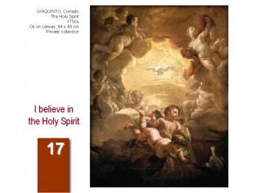 I believe in the Holy Spirit