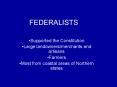 FEDERALISTS PowerPoint PPT Presentation