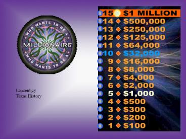 Who wants to be a millionaire template